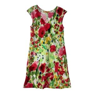Jams World size medium morning glory Vibrant Floral Swim Cover-Up dress mini